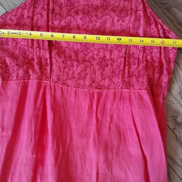 ALY WEAR Vintage 90s Red Sleeveless Midi Dress with Lace Top - Medium - Picture 8 of 8